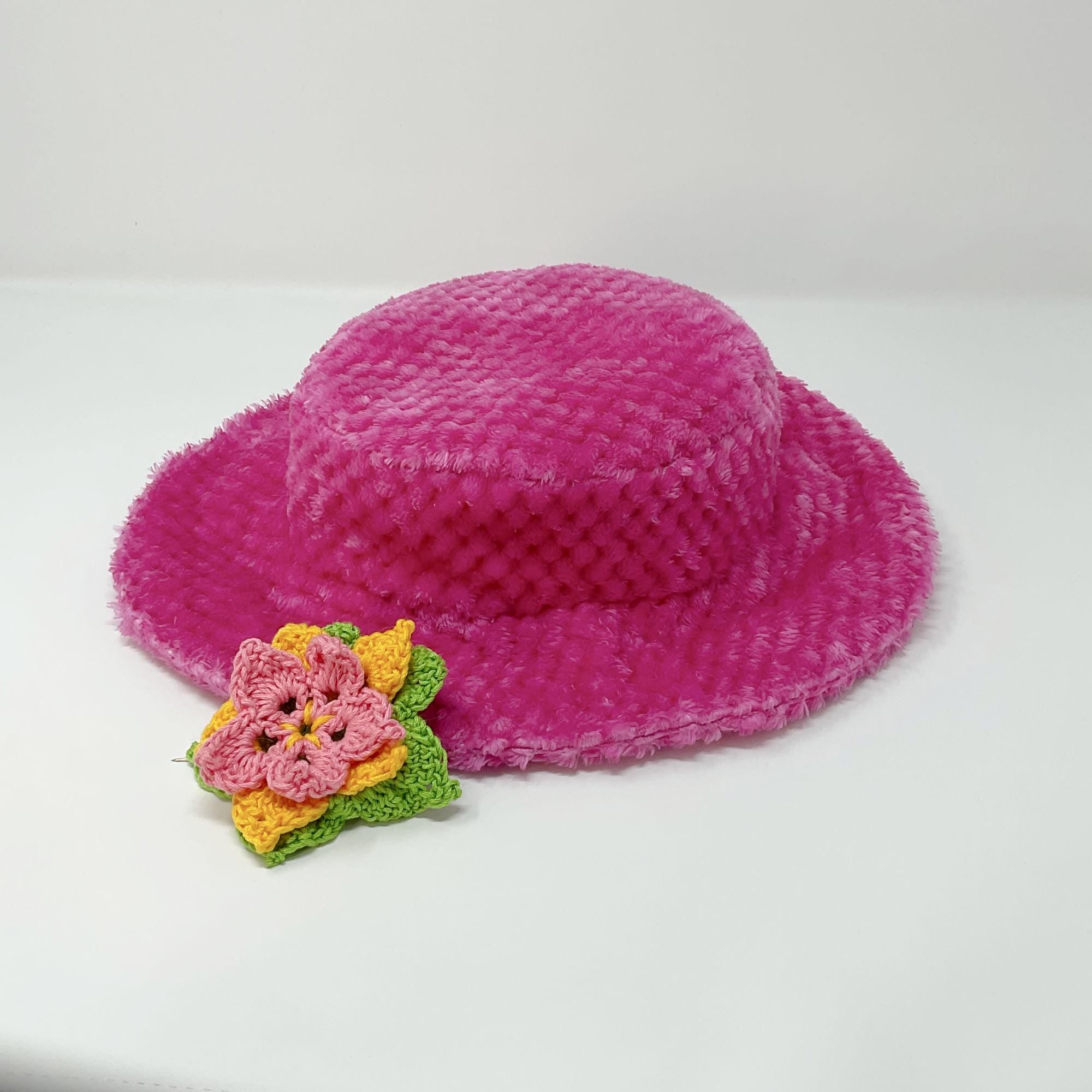 Hot Pink Fuzzy Hat, Elsebeth Style Hat, High Tea Hat, Girls Night Out Hat, Handmade Upcycled Hat,